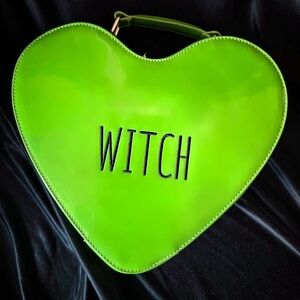 Backstitch Bruja Witch Heart bag